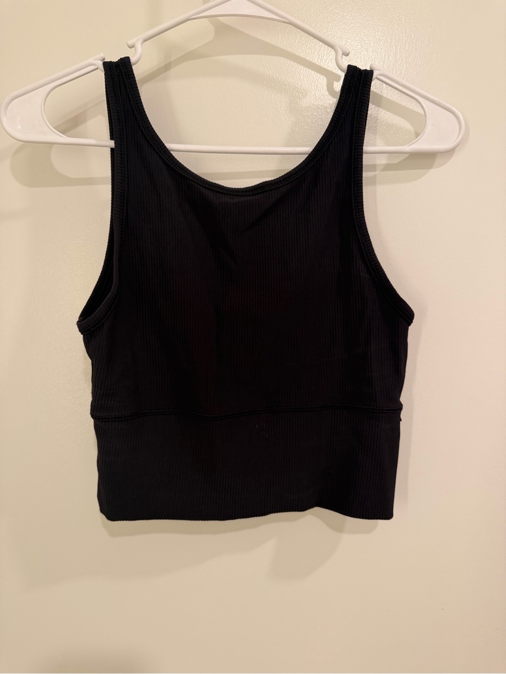 Lululemon Ribbed High Neck Longline Sports Bra Black Size 4